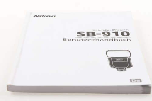 Nikon 910 user manual - sb-910,