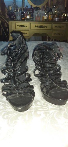 Ladies vie black heel shoes - heel,