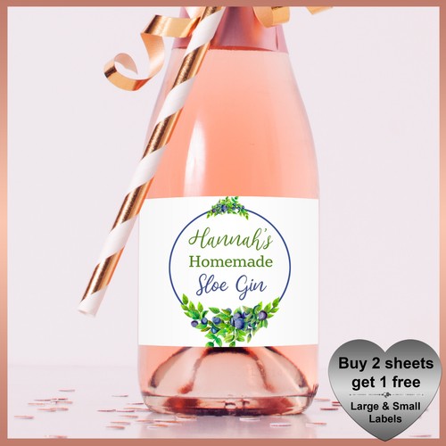 Personalised handmade sloe gin - personalised,