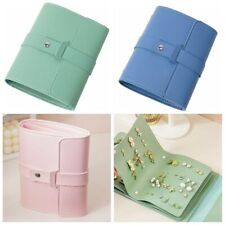 PU Ear Studs Earrings Storage Book Portable Jewelry Bags Display Organizers UK