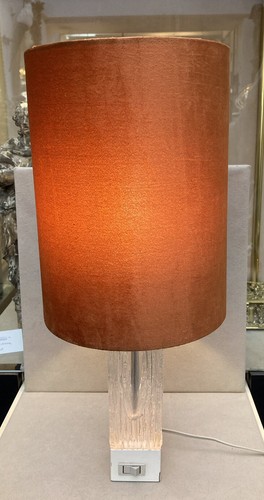 Crystal lamp signed daum - crystal,
