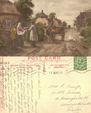 Vintage Postcard - A Village