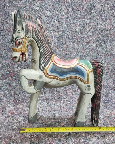Wooden horse hand carved - horse.,