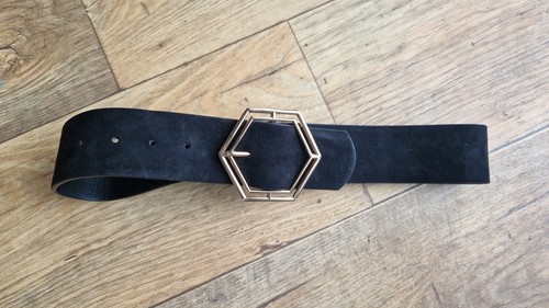 Black primark mock suede - suede, belt