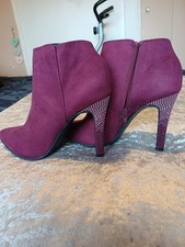 Stunning burgundy suede effect