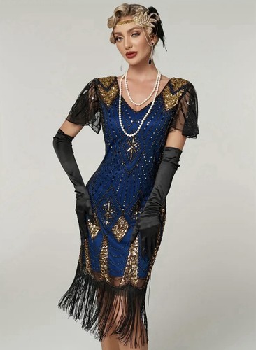 Blue 1920s flapper - 1920s,