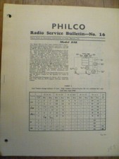 Philco model 238 valve - ,