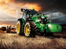 Vintage John Deere 6210r 6R Series Tractor Poster Brochure Print RARE (A3)