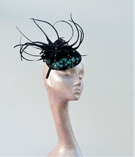 Emerald green navy lace - &,