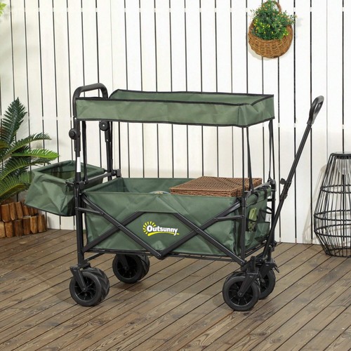 Green folding wagon - cart, 4