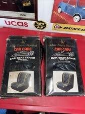 NOS JPS JOHN P,LAYER SPECIAL BLACK,GOLD 100% NYLON RETRO CAR FRONT SEAT COVERS