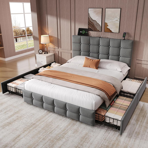 4ft6 double bed with storage - 4ft6,