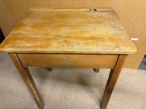 Vintage old school wooden - , desk