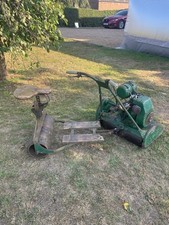 Ransomes Meteor Cylinder Mower 1950s Vintage Lawnmower With Trailer Seat