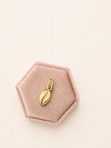 9ct gold coffee bean - coffee, pendant