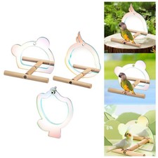 Bird Perch Stand with Mirror
