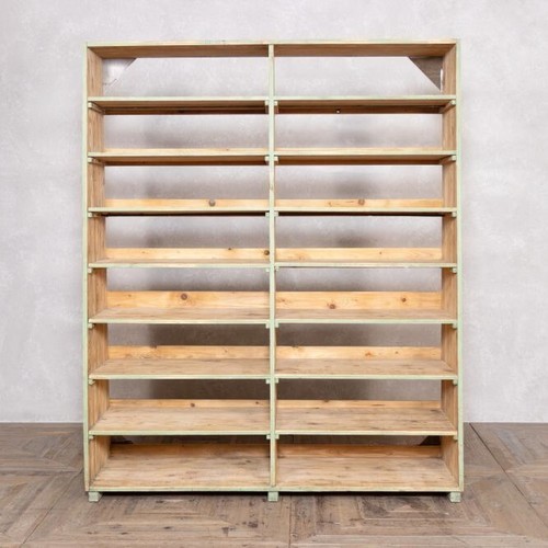 Large vintage pine bookcase - large,