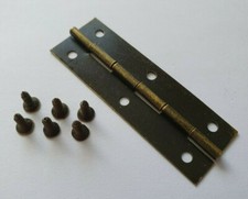 2x BROWN Hinges Door Wooden