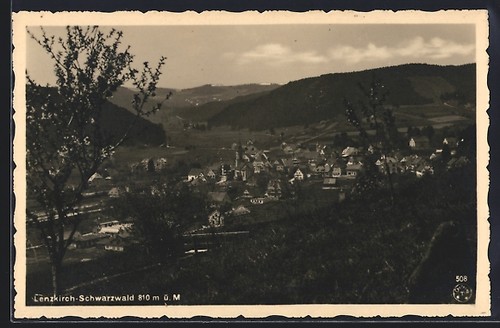 Postcard lenzkirch black - postcard, lenzkirch/black