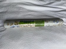 Vintage Retro Melody 60s 70s Wallpaper Roll Grey Stripe Floral Flower Blue Green