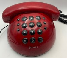 Vintage Geemarc Red Aloha Corded Landline Telephone