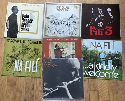 Folk vinyl records job lot - records,