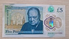 AA09 £5 Plastic Polymer Five