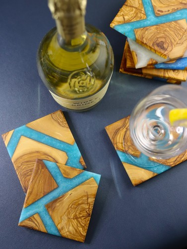 Handcrafted olive wood resin - handcrafted,