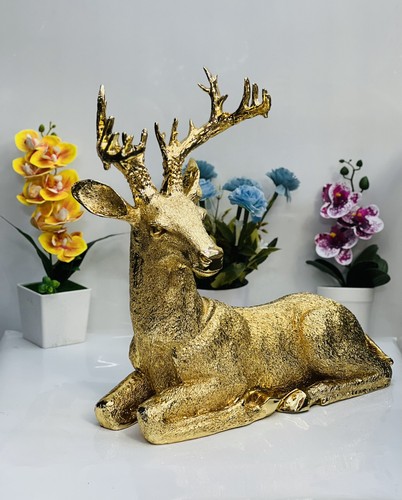 Gold stag deer - ornament, –