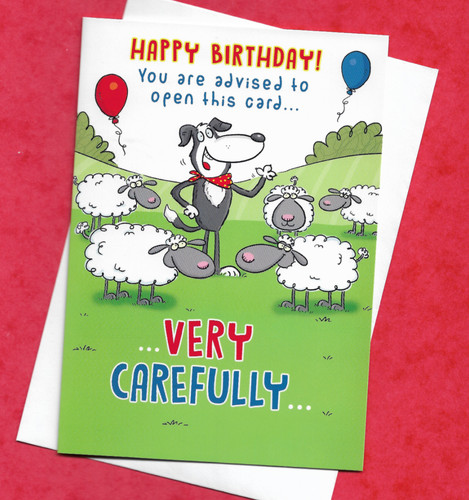 Birthday card joke - card, male