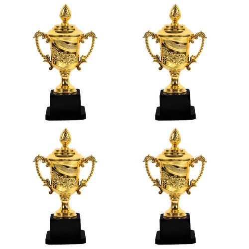 Golden soccer trophy - cup, for