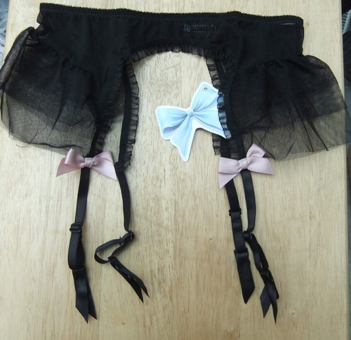Black mesh layla - open, bow