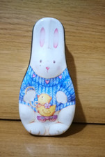 Bunny Rabbit Shape Tin  Easter Egg Empty Gift Tin  Assorted Colours chick