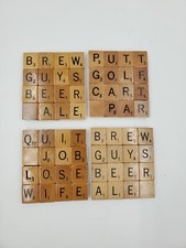 4 Pack of Handmade Scrabble