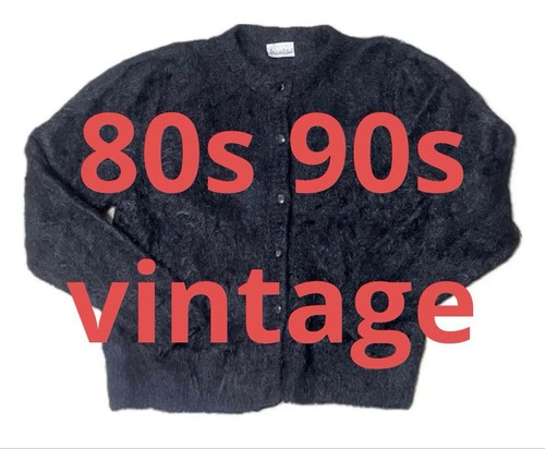 80s 90s vintage black - black, mohair