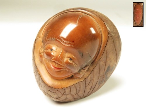 Japan antique netsuke - antique, wood