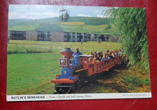 Butlins minehead postcard - butlins,