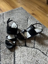 Ladies Black Leather Low He