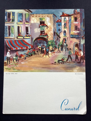 Cunard rms queen mary menu - cunard,