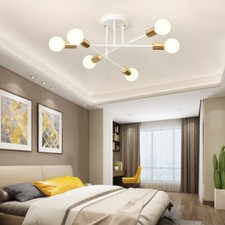 Black Metal LED 6 Way Ceiling