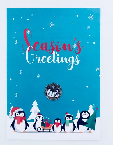 2017 christmas card 50p coin - 2017,