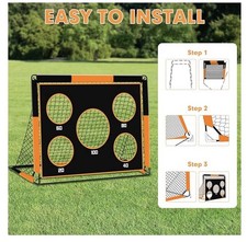 2-in-1 Football Goal for Kids | Pop Up Soccer Net with Score Targets 150x120cm