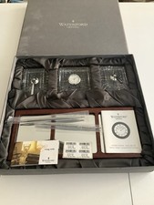  Vintage Waterford Crystal Executive Desk Pen Set With Clock