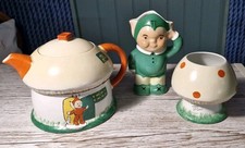 Shelley Mabel Lucie Attwell "Boo Boo" Art Deco Tea Set c.1926  with Attwell Book