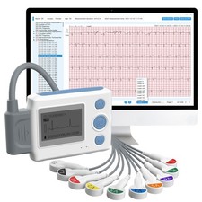 24 hrs 12 lead ECG Recorder Holter ECG Monitor with AI Evaluation on PC Software