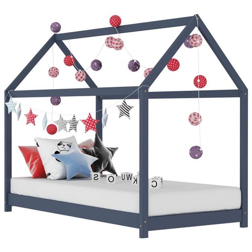 Solid pine wood kids - solid, bed