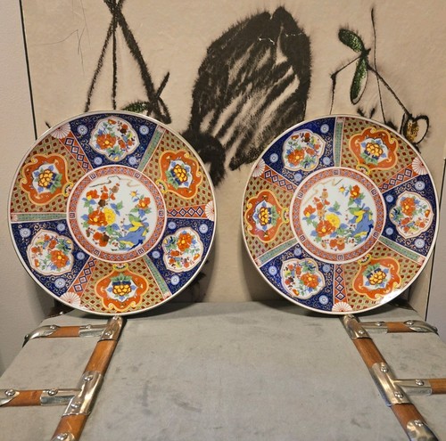 Japanese imari porcelain plate - japanese,