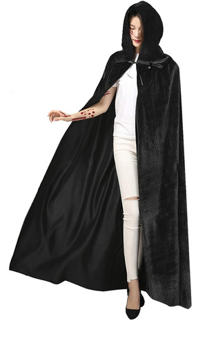 Medieval vampire velvet hooded - vampire,