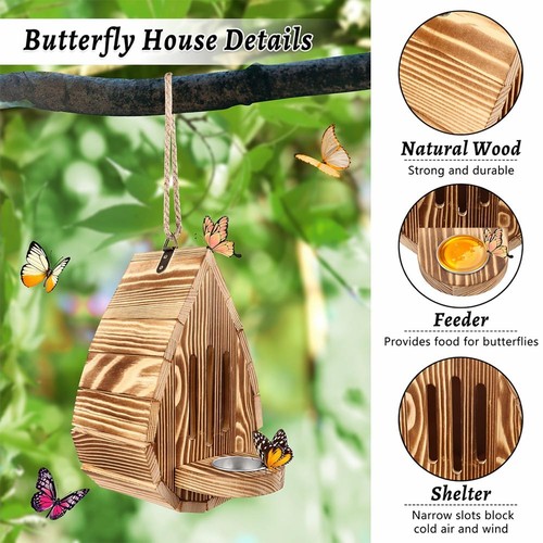 Wooden bee hotel hanging - hotel,
