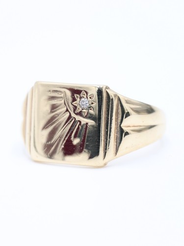 Vintage 9ct yellow solid gold - vintage,